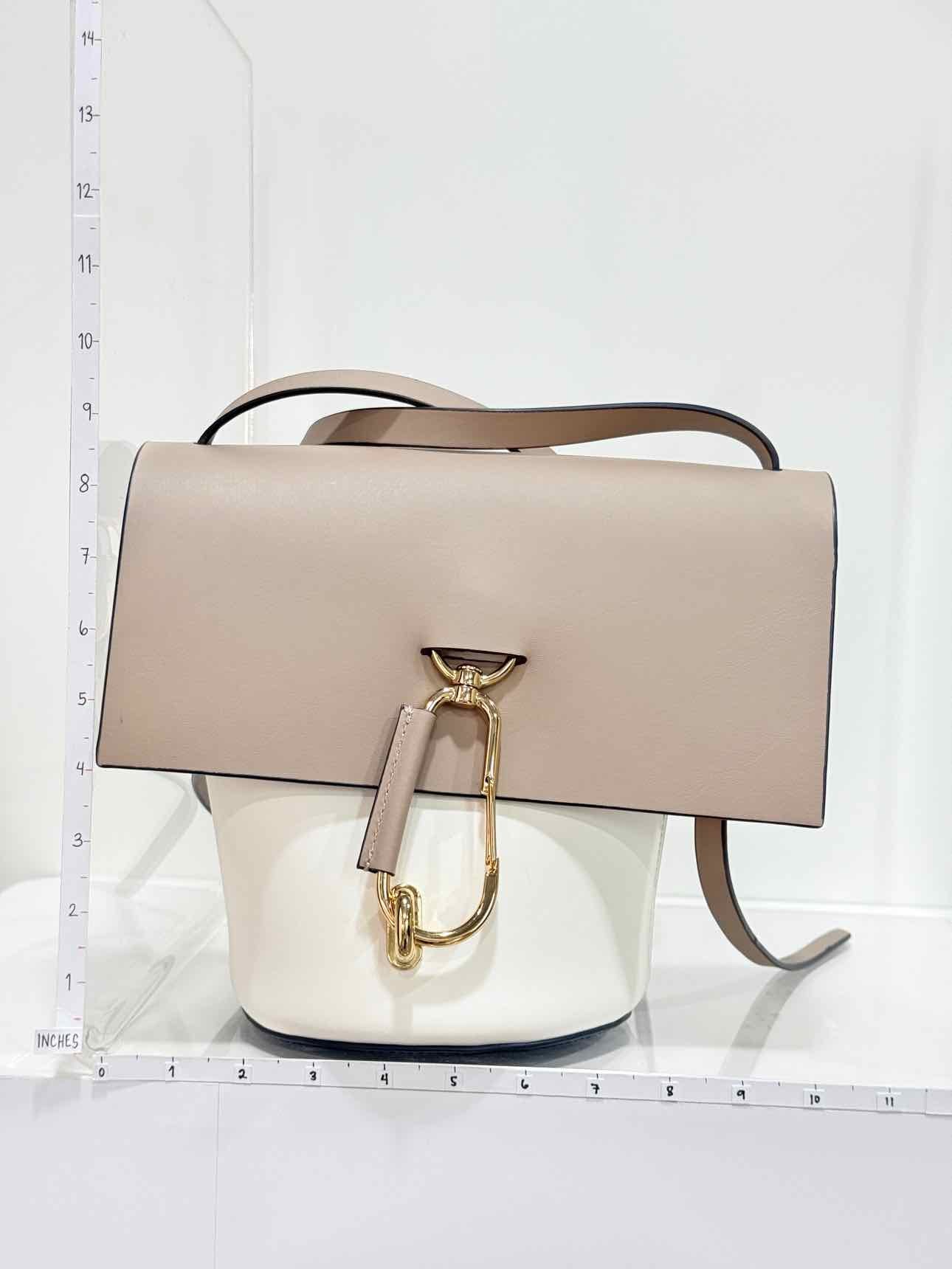 ZAC POSEN Tan & White Baguette Bag