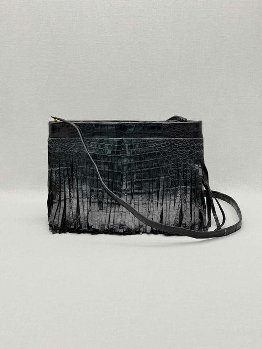 NANCY GONZALEZ Fringe Trim Black Crossbody