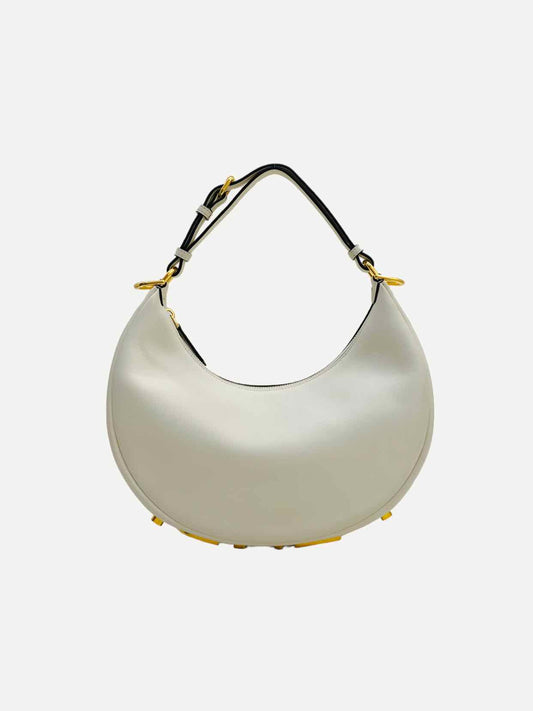 FENDI Fendigraphy White Shoulder Bag