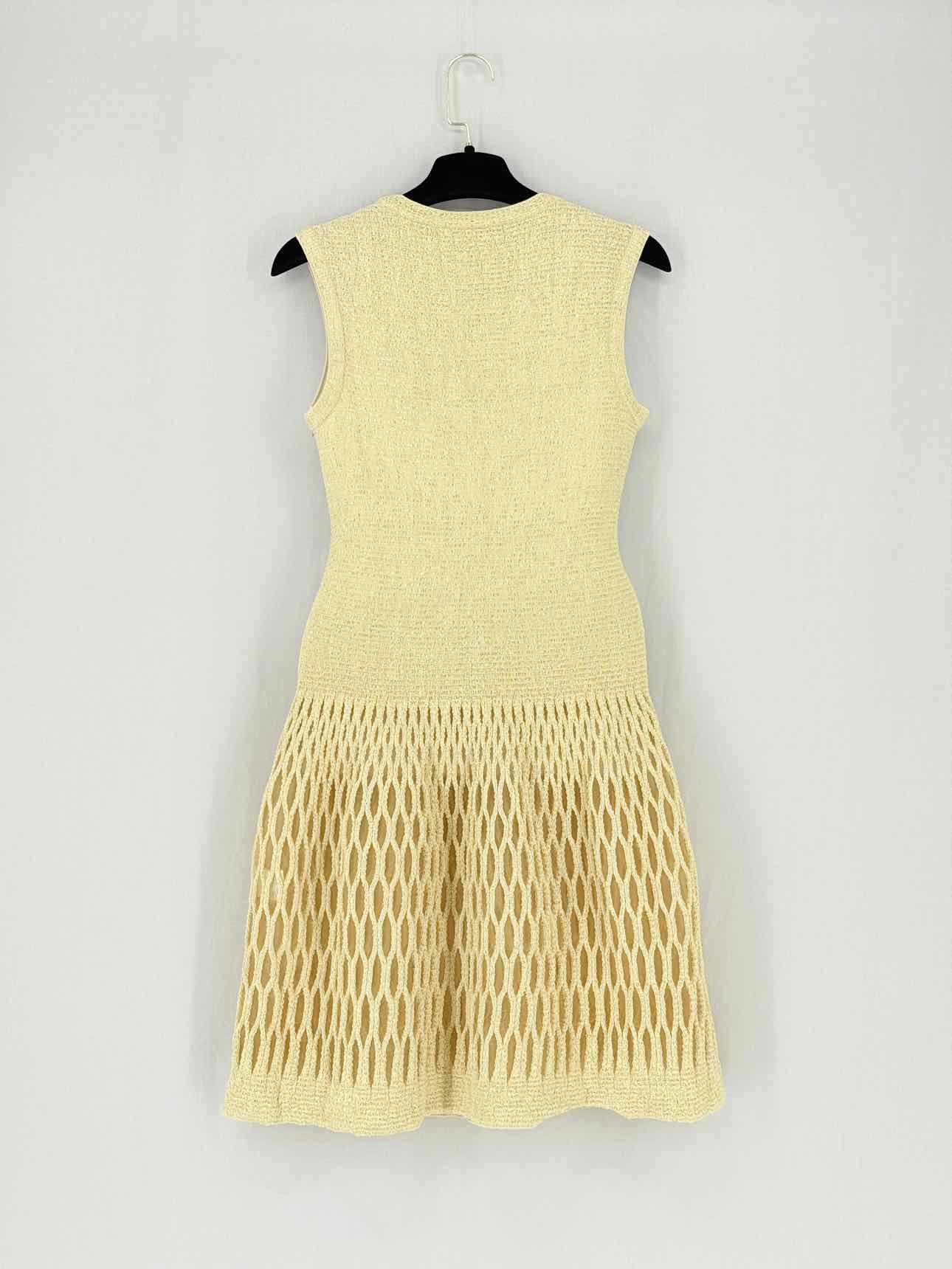ALAIA Beige Knit Size US 2 Knee Length Dress