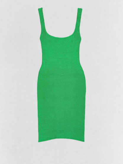 HUNZA G Bodycon Green Size One Size Short Dress