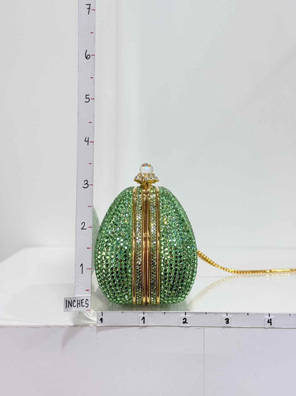 JUDITH LEIBER Minaudière Green Clutch