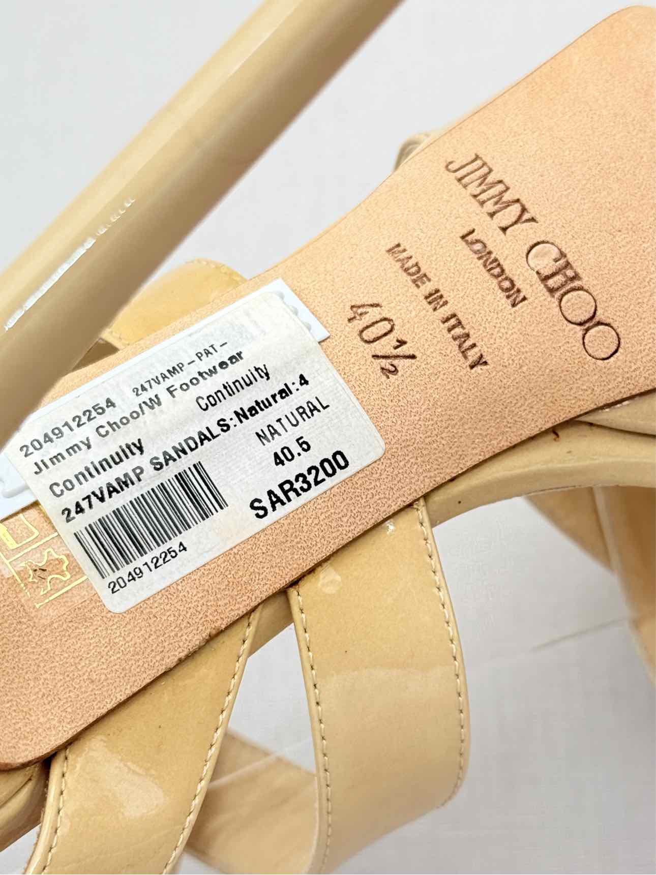 JIMMY CHOO Vamp Beige Size EU 40.5 Platform Sandals