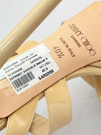 JIMMY CHOO Vamp Beige Size EU 40.5 Platform Sandals