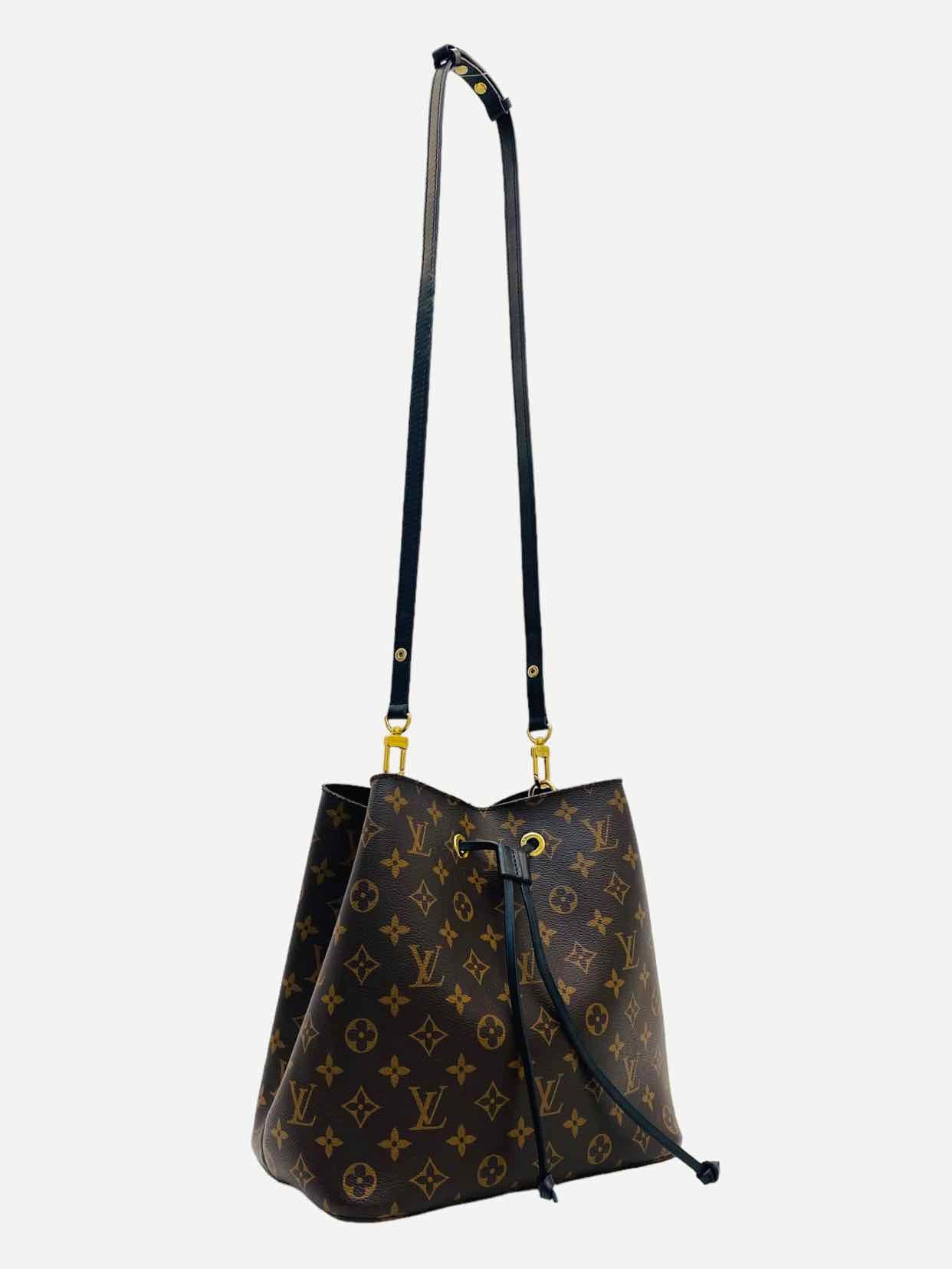 LOUIS VUITTON NeoNoe Brown & Black Monogram Bucket Bag