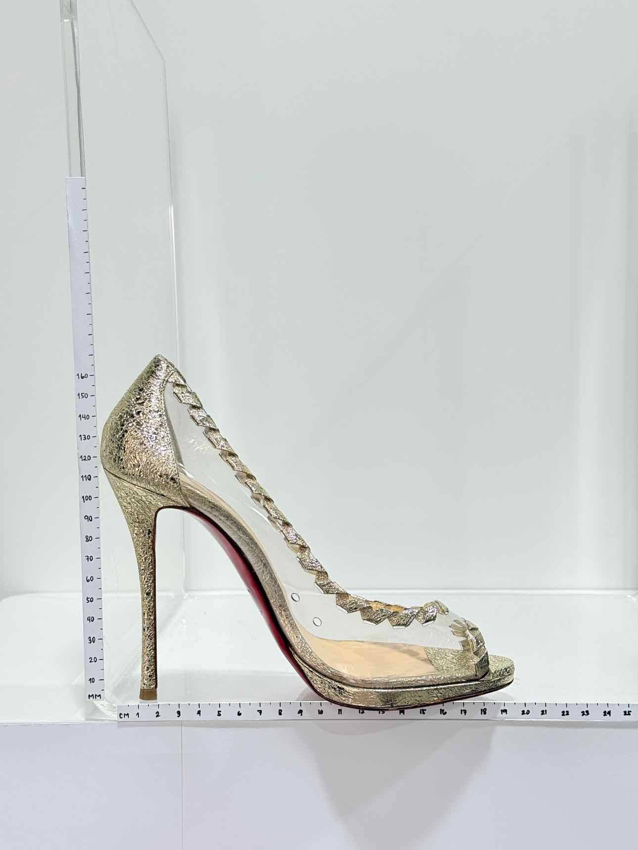 CHRISTIAN LOUBOUTIN Hargaret Cracked Size EU 38.5 Pumps