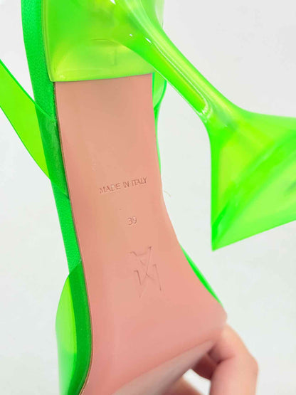 AMINA MUADDI Holli Glass Green Size EU 39 Slingbacks