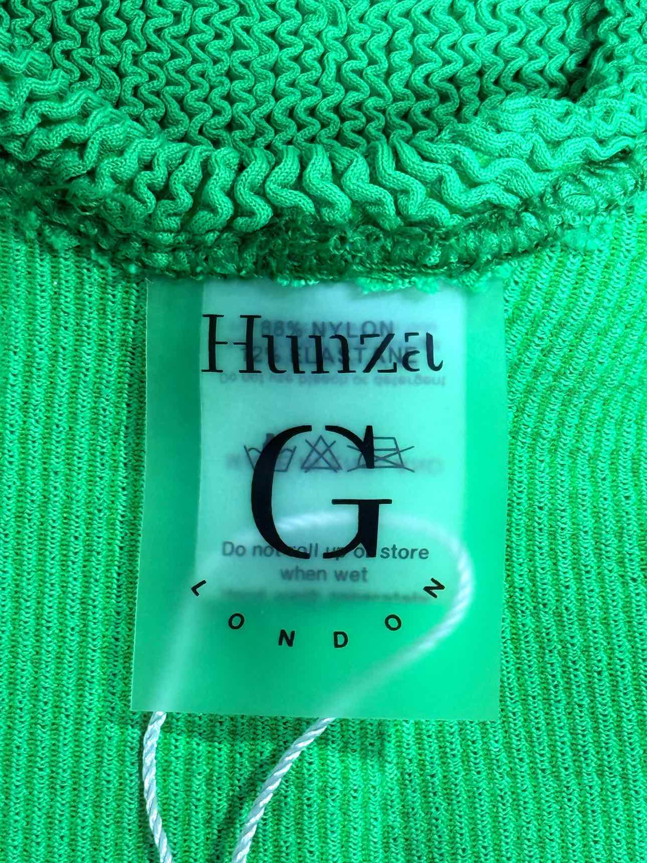 HUNZA G Bodycon Green Size One Size Short Dress