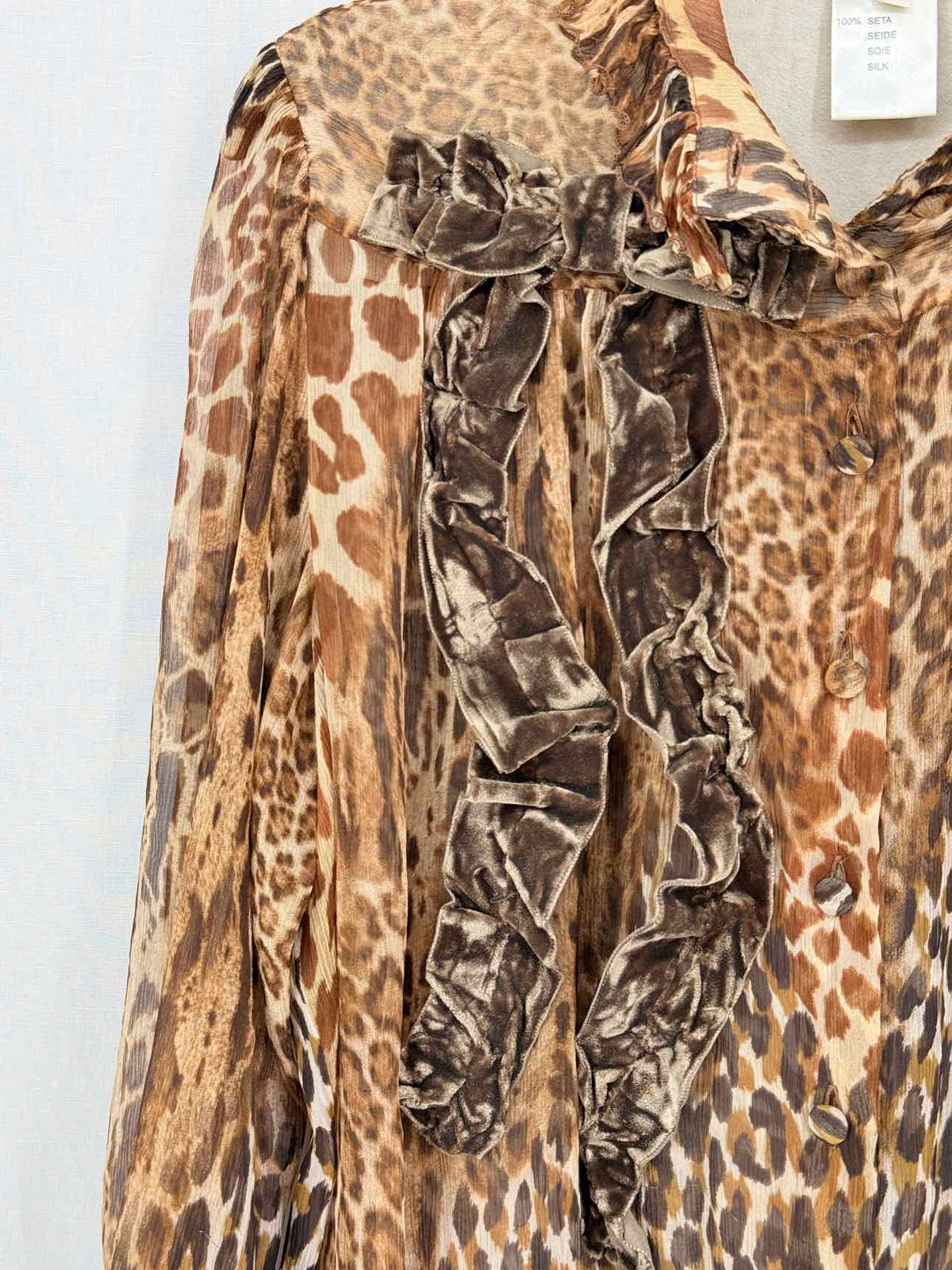 BLUGIRL Brown Multicolor Size US 10 Blouse