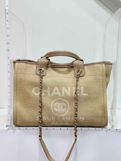 CHANEL Deauville Beige Tote Bag
