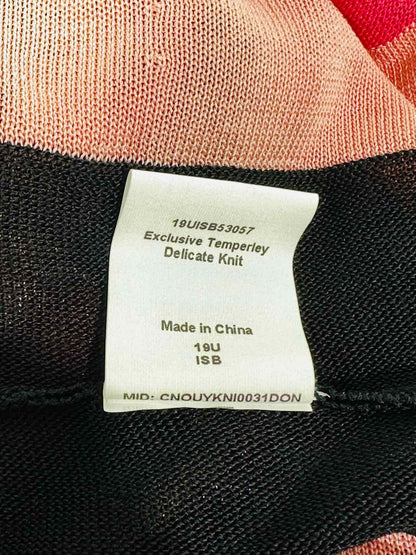 TEMPERLEY Knit Pink & Black Size Medium Long Dress