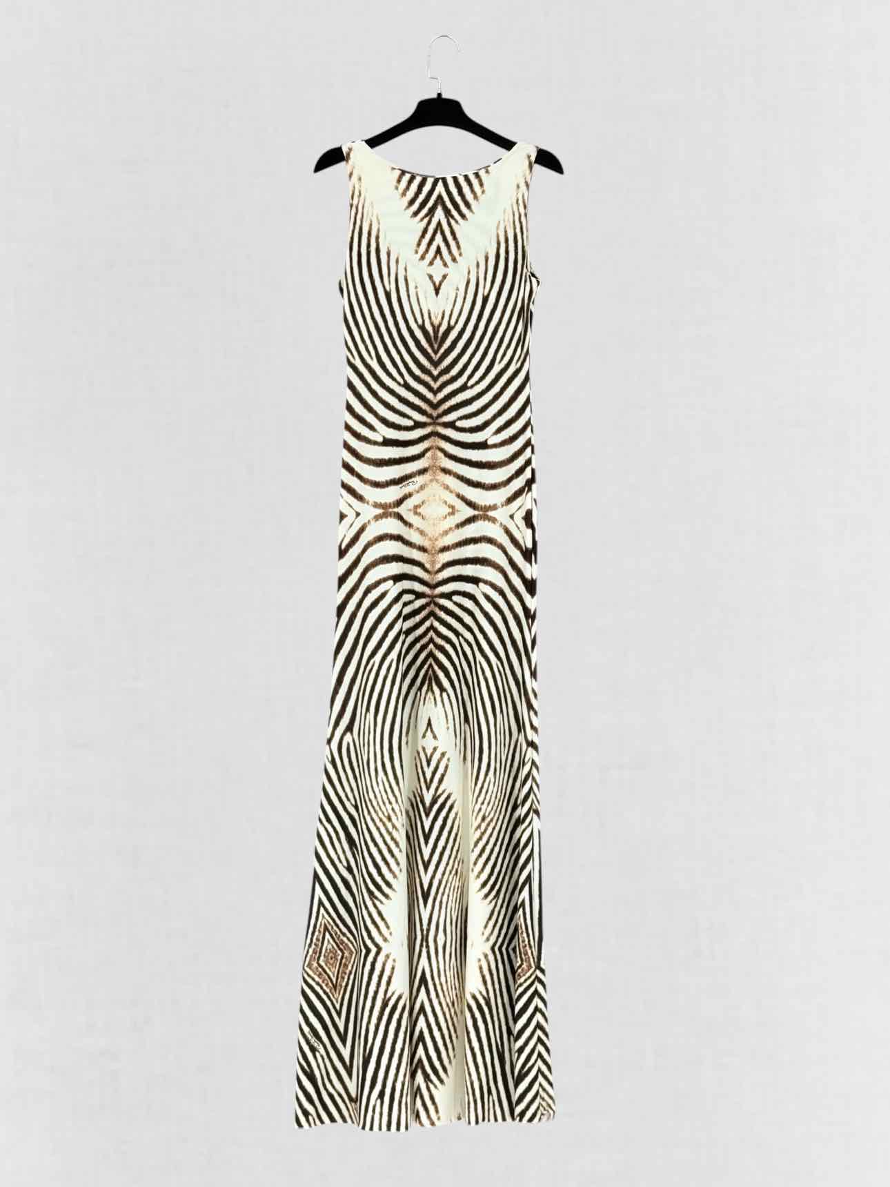 ROBERTO CAVALLI Beige & Brown Size US 8 Long Dress