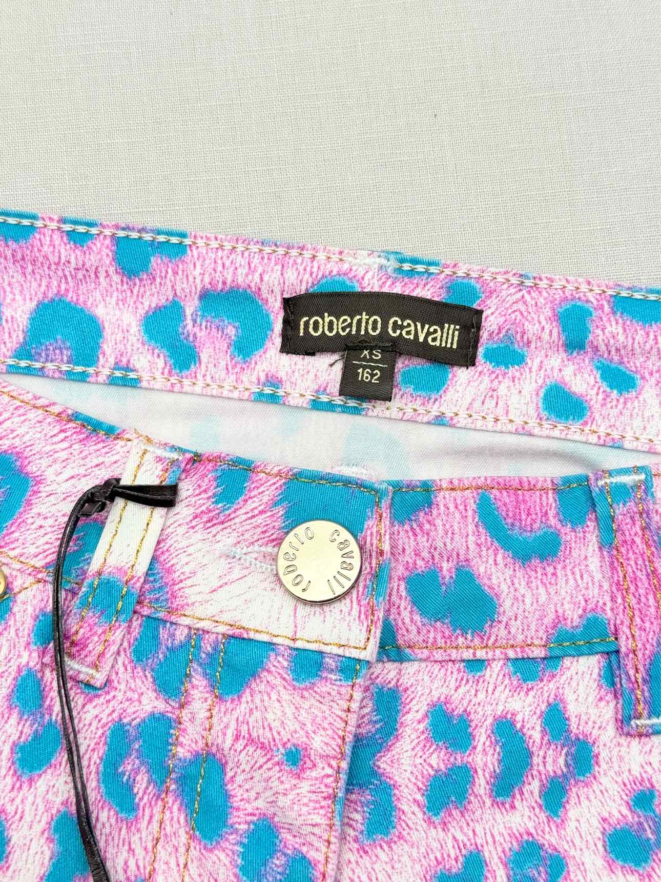 ROBERTO CAVALLI Pink Multicolor Size XSmall Jeans