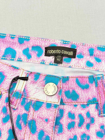 ROBERTO CAVALLI Pink Multicolor Size XSmall Jeans