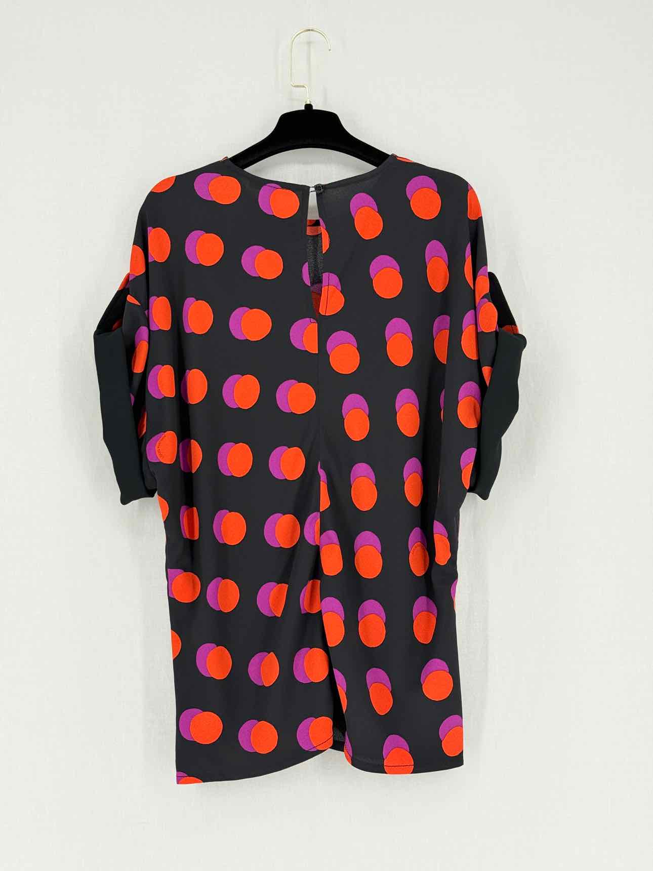 LOUIS VUITTON Black Multicolor Printed Size US 8 Blouse