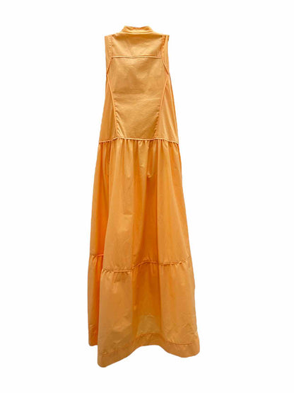 JONATHAN SIMKHAI Tiered Orange Maxi Dress