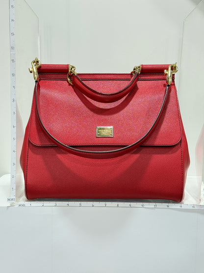 DOLCE & GABBANA Miss Sicily Red Top Handle