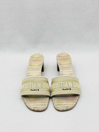 DIOR Dway Gold Multicolor Size EU 40 Heeled Sandals