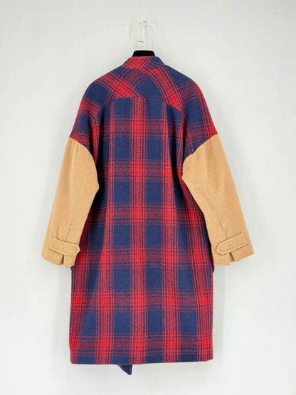 BAND OF OUTSIDERS Red & Blue Check Size US 2 Coat