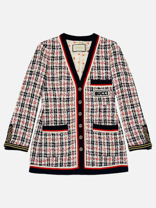 GUCCI Tweed Gucci Patch Size US 2 Jacket