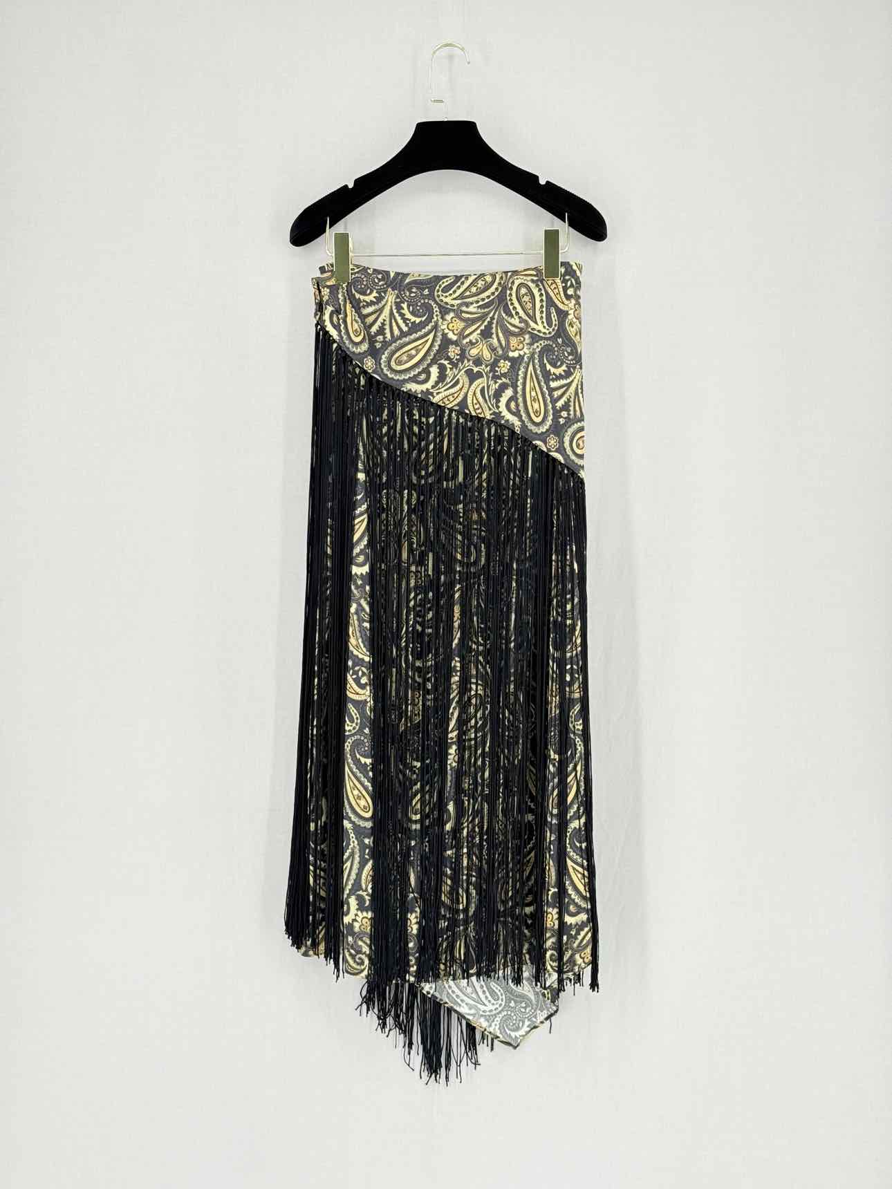 JONATHAN SIMKHAI Black Multicolor Size US 8 Midi Skirt