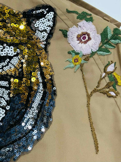 GUCCI Tiger Beige Size US 0 Coat