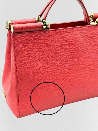 DOLCE & GABBANA Sicily Red Top Handle