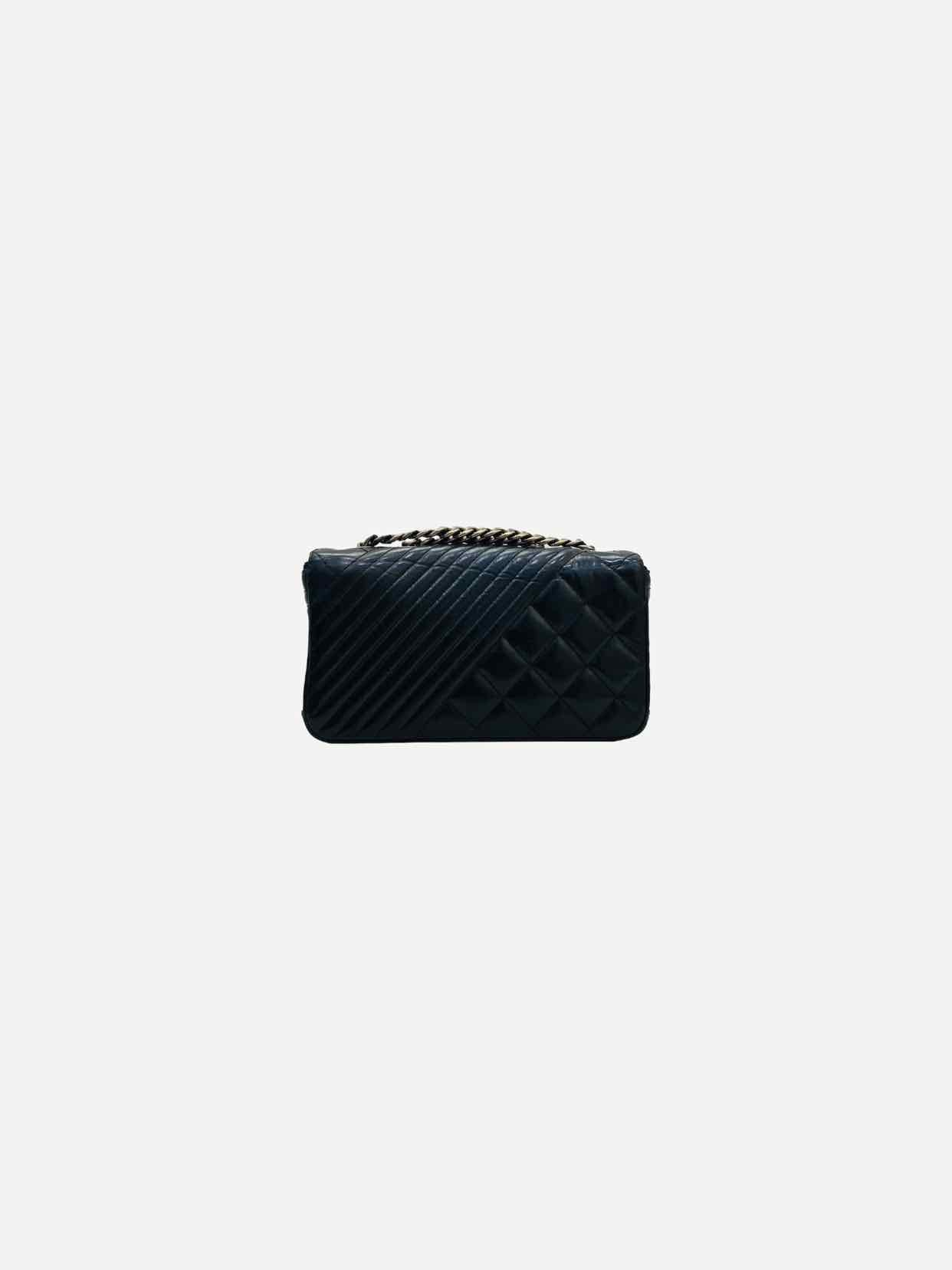 CHANEL Coco Boy Black Quilted Shoulder Bag