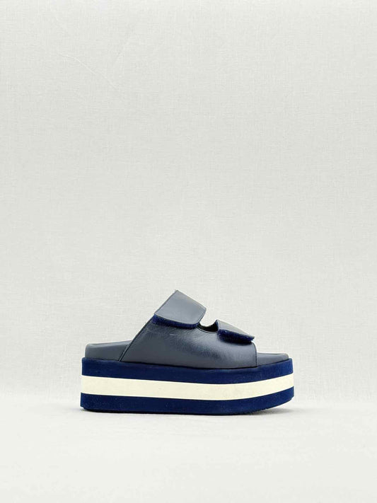 PALOMA BARCELO Navy Blue Size EU 36 Slip-ons
