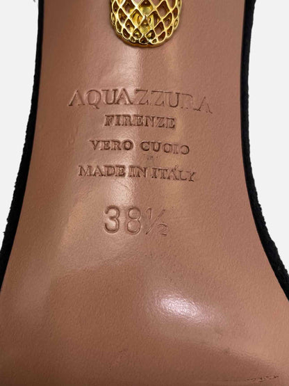 AQUAZZURA Olie Black Size EU 38.5 Heeled Sandals