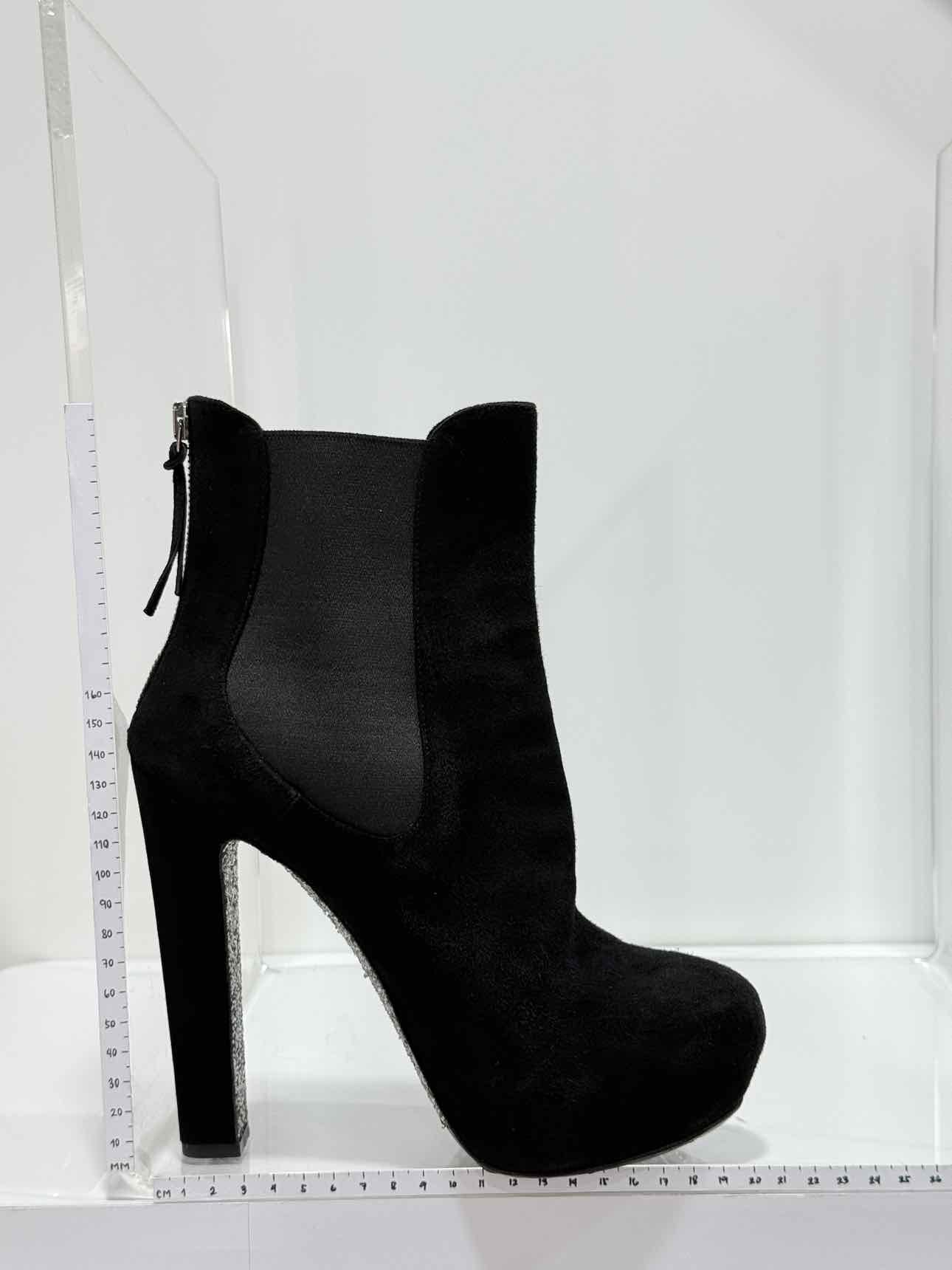 MIU MIU Glitter Sole Black Size EU 39 Ankle Boots