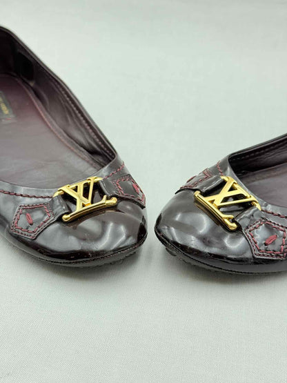 LOUIS VUITTON Oxford Burgundy Size EU 37 Ballet Flats