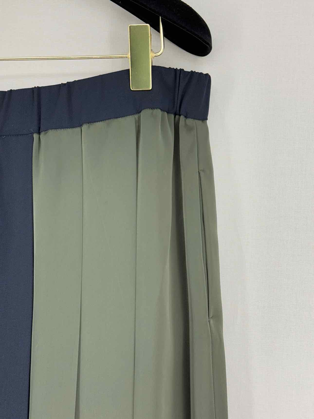 WEEKEND MAX MARA Green & Blue Size US 16 Midi Skirt