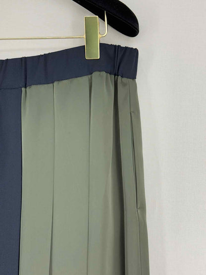 WEEKEND MAX MARA Green & Blue Size US 16 Midi Skirt