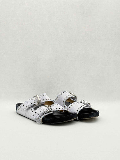 ISABEL MARANT Lennyo Light Blue Size EU 37 Slides