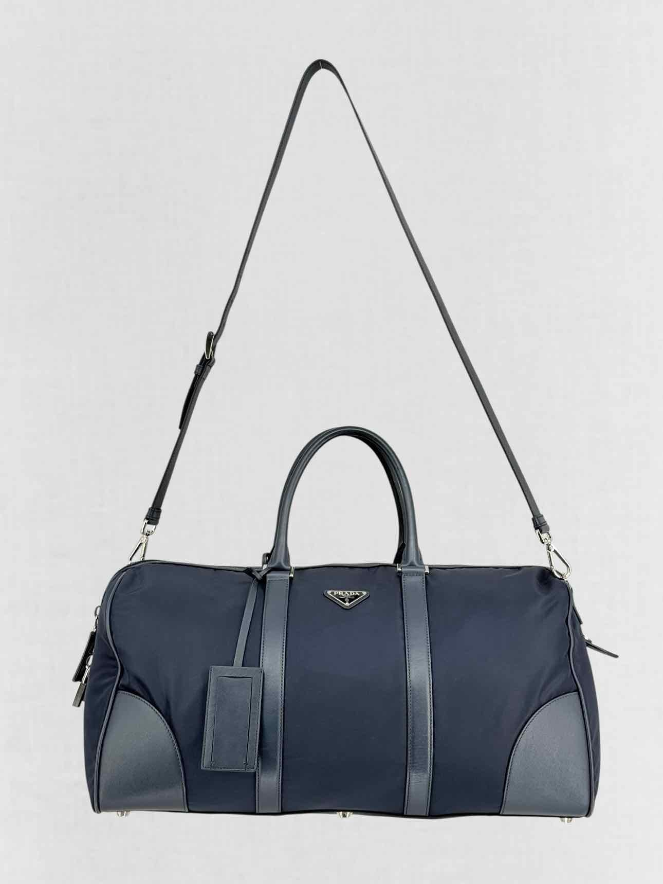PRADA Weekender Navy Blue Duffel bag