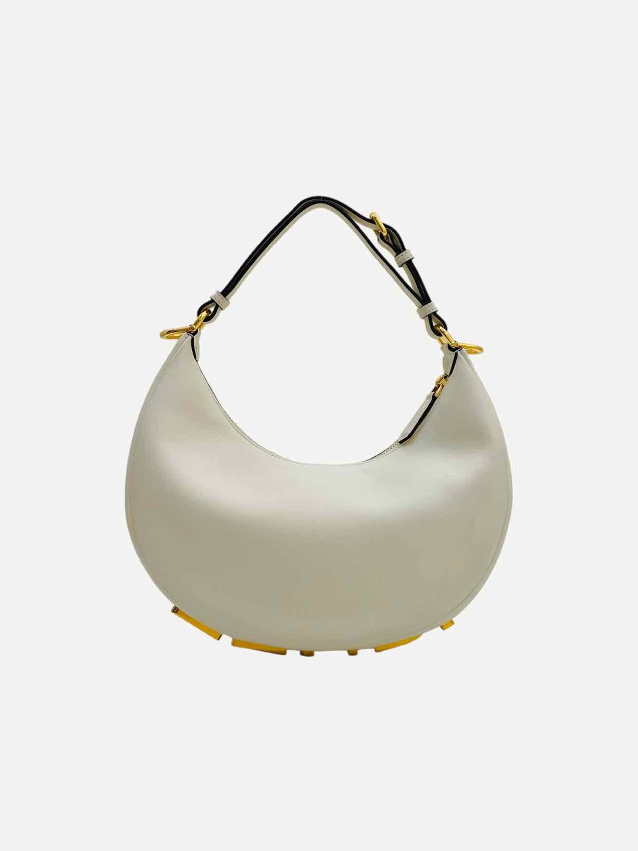 FENDI Fendigraphy White Shoulder Bag