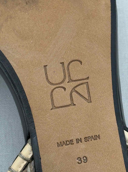 ULLA JOHNSON Black & Beige Size EU 39 Heeled Sandals