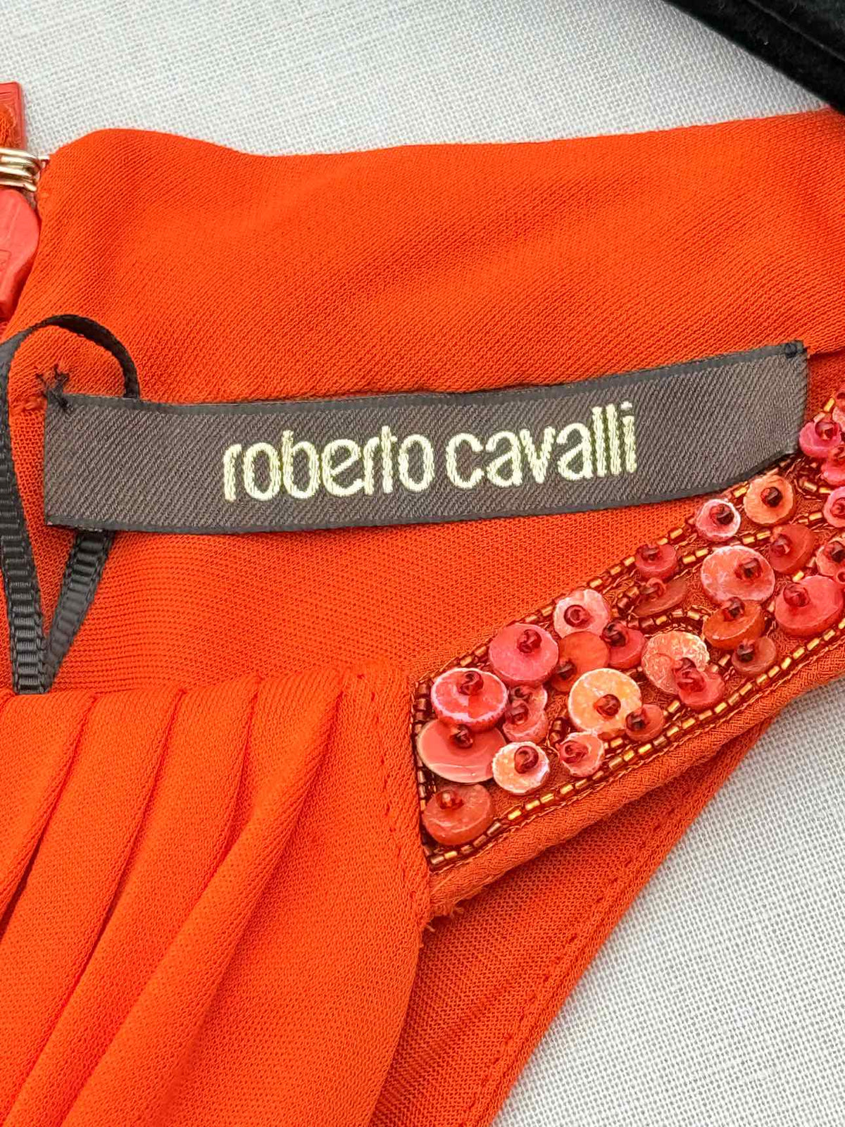 ROBERTO CAVALLI Red Orange Size US 8 Long Dress