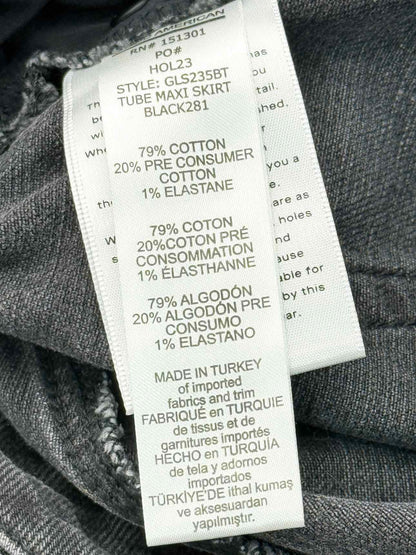 GOOD AMERICAN Tube Maxi Black Size 31 Long Skirt
