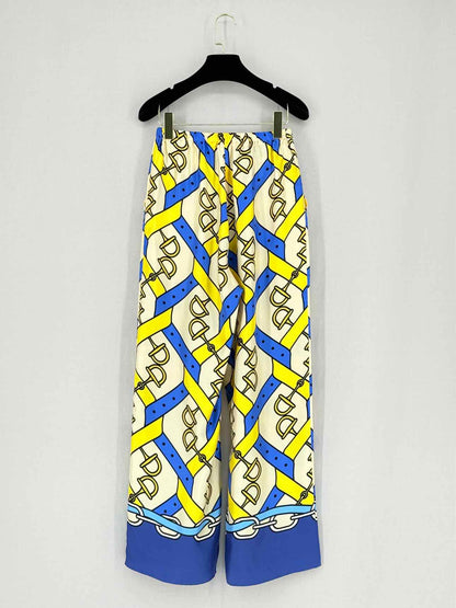 GUCCI Blue Multicolor Print Size US 0 Outfit Set