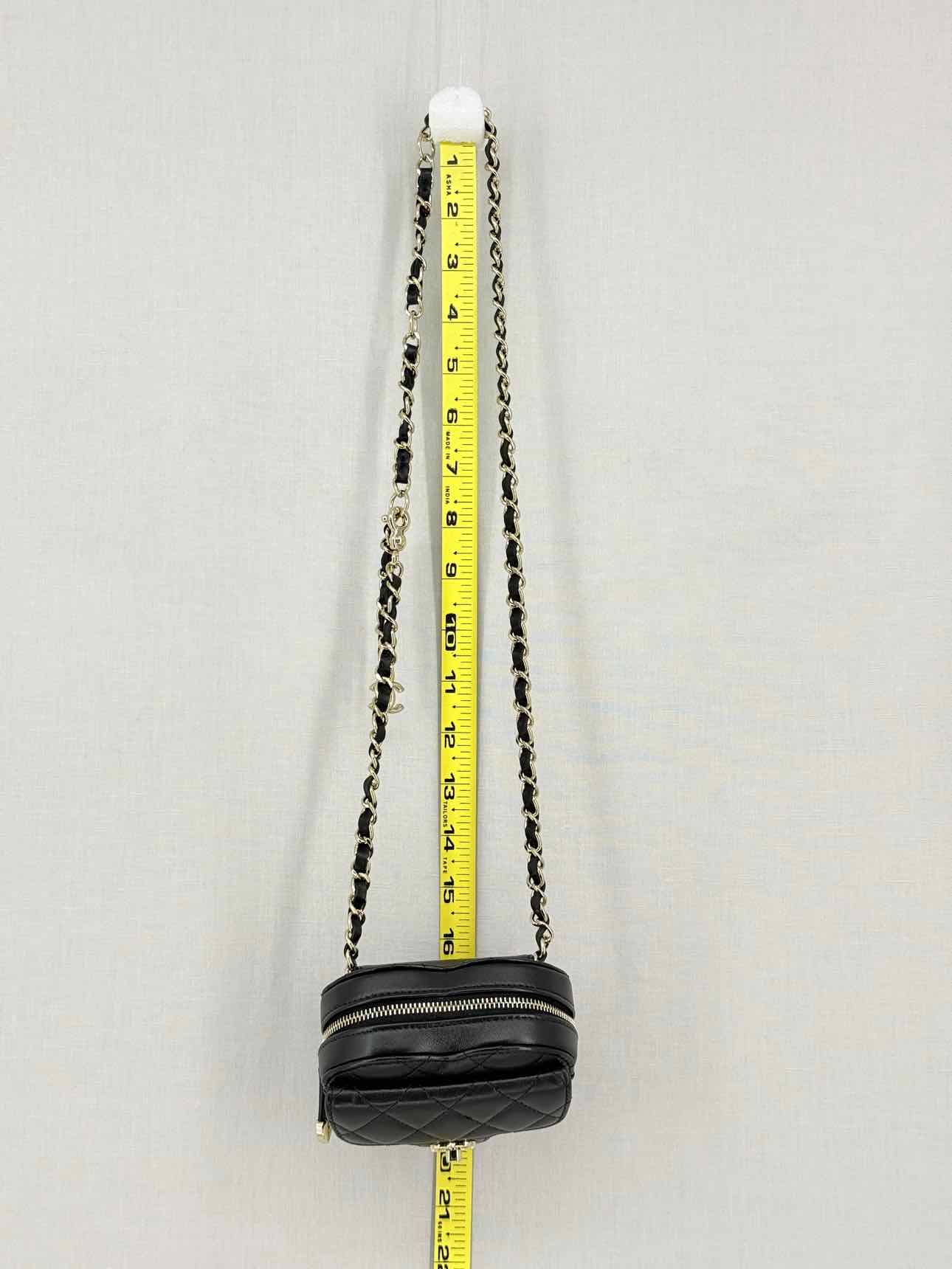 CHANEL CC in Love Heart Black Quilted Belt Bag