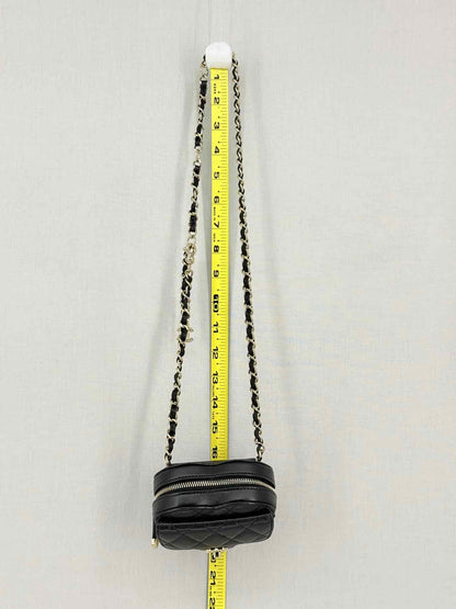 CHANEL CC in Love Heart Black Quilted Belt Bag
