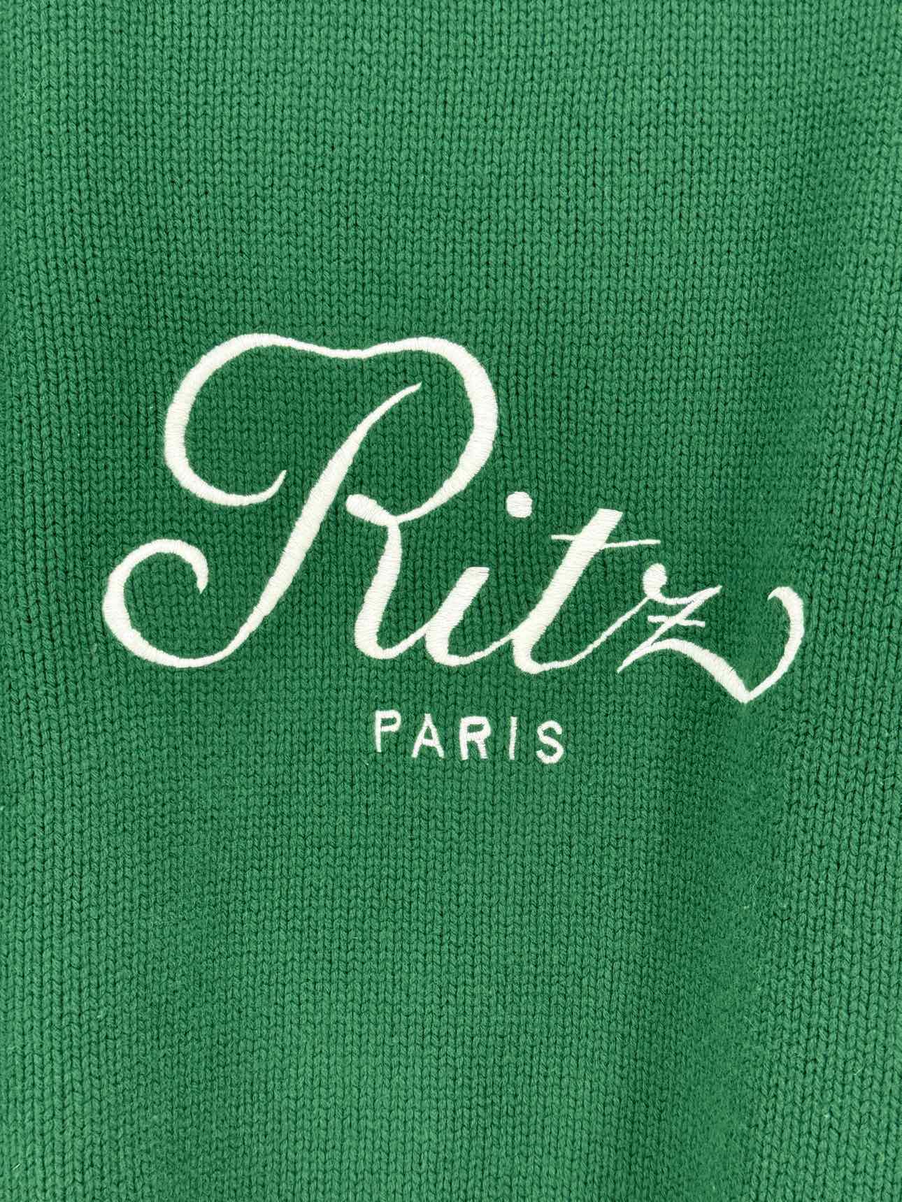 FRAME Green Embroidered Logo Size Small Sweater