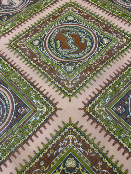 GUCCI Brown Multicolor Printed Scarf