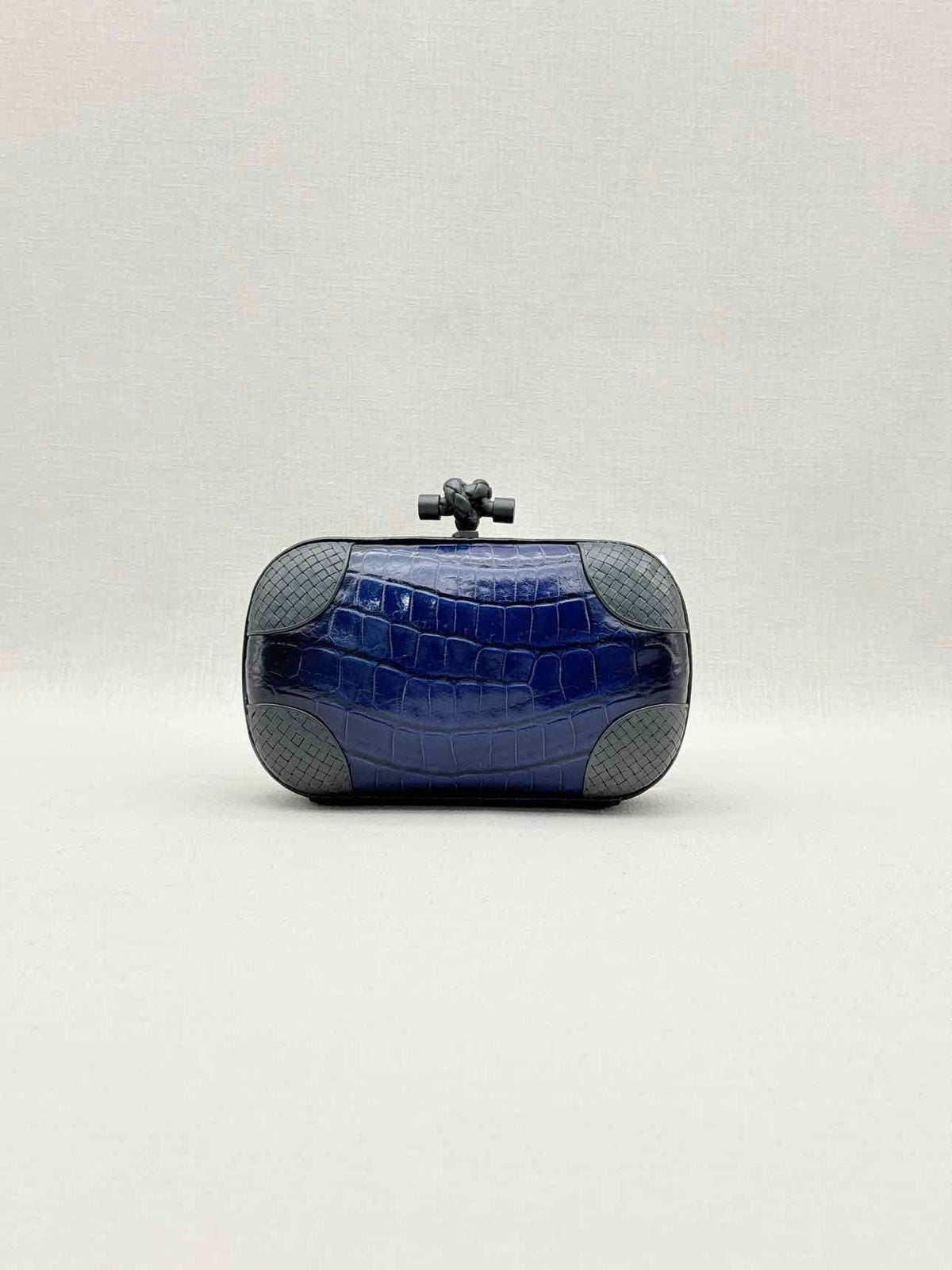 BOTTEGA VENETA Knot Royal Blue Clutch