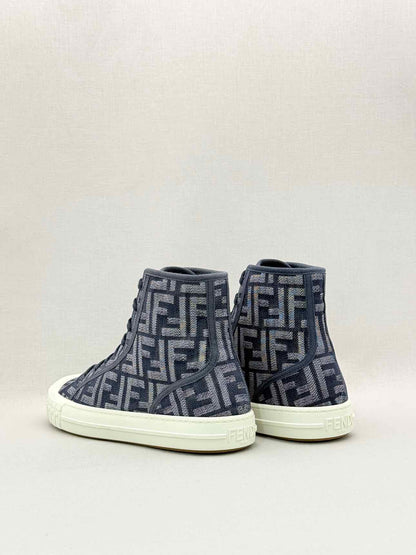 FENDI Domino Denim Blue FF Motif Size EU 39 Sneakers