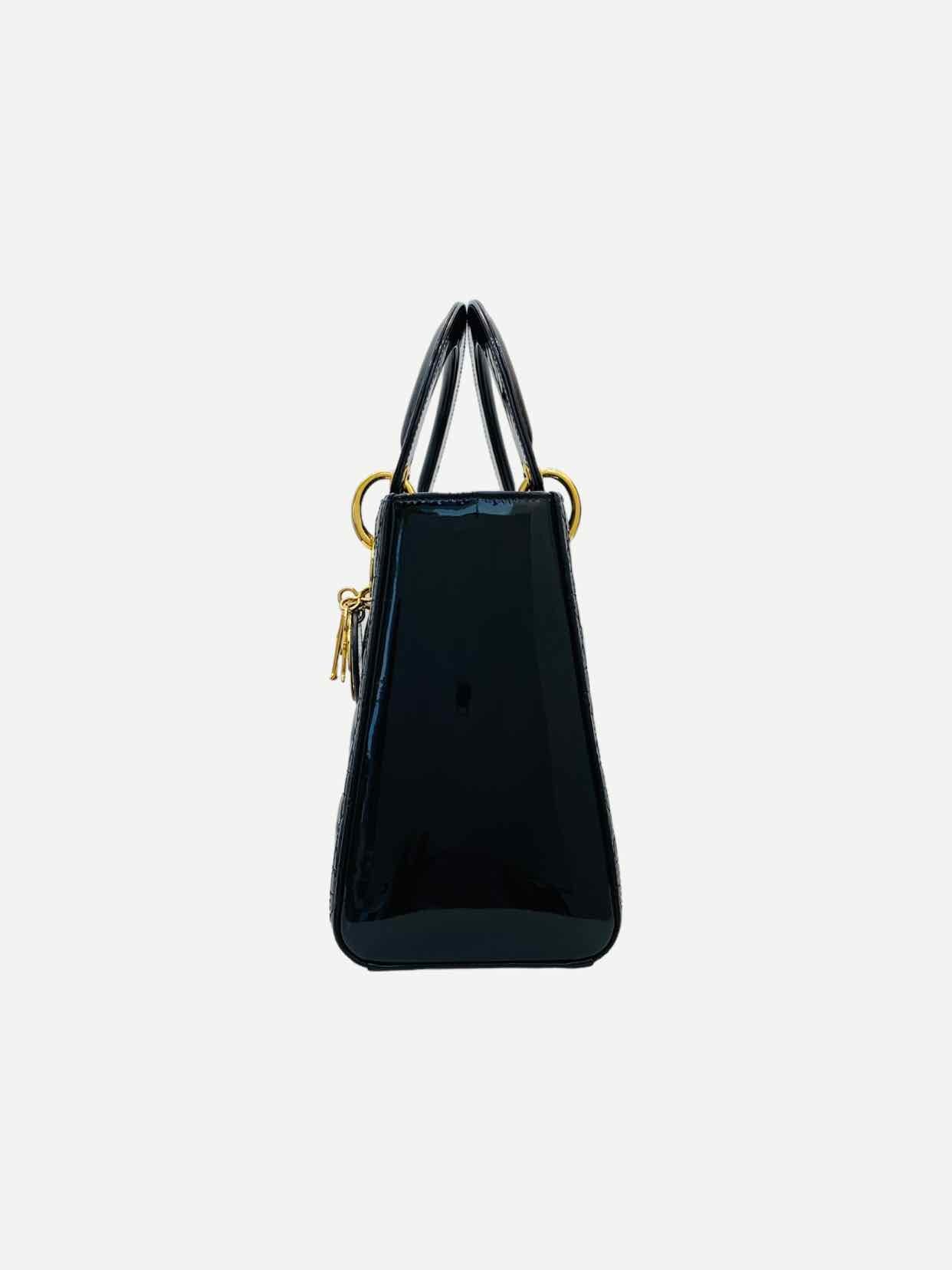 DIOR Lady Dior Black Cannage Top Handle