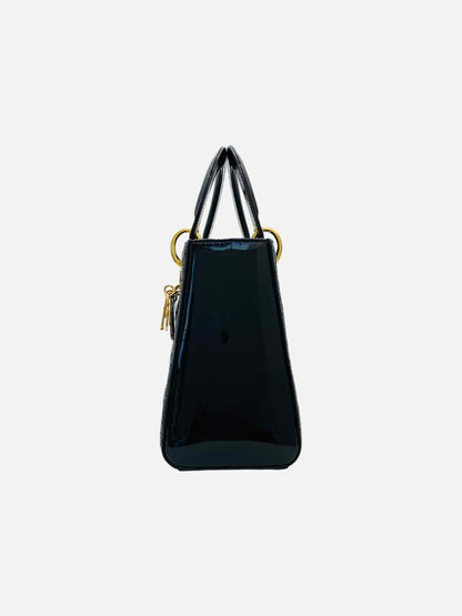 DIOR Lady Dior Black Cannage Top Handle