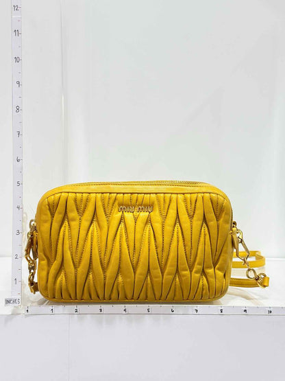MIU MIU Double Zip Yellow Crossbody